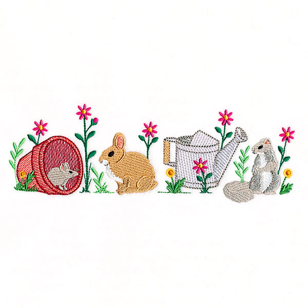 Garden Friends and Tools Border