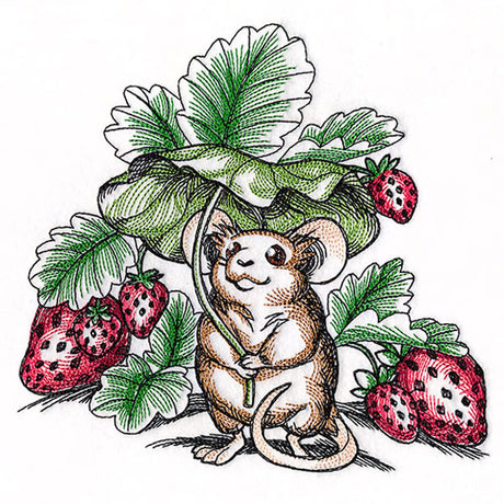 Under the Shade of Strawberries Field Mouse