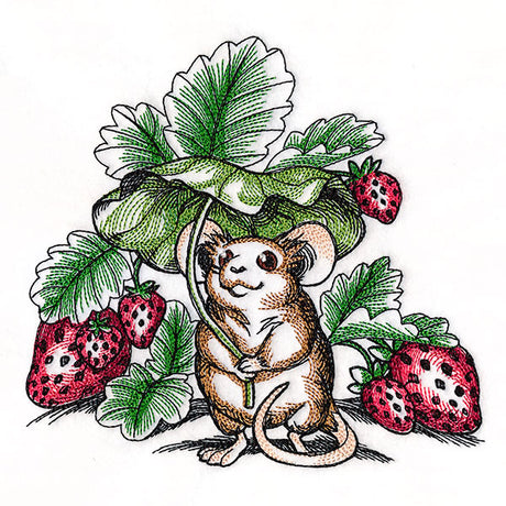 Under the Shade of Strawberries Field Mouse
