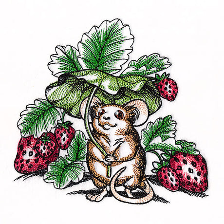 Under the Shade of Strawberries Field Mouse