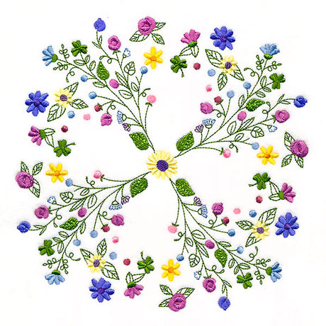 Dainty Flower Kaleidoscope Circle