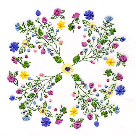 Dainty Flower Kaleidoscope Circle
