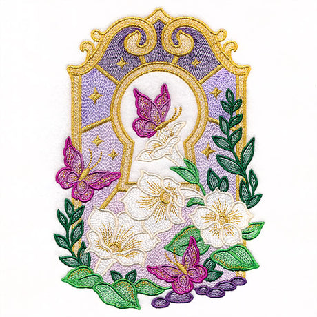 Summer Twilight Butterflies and Moonflowers