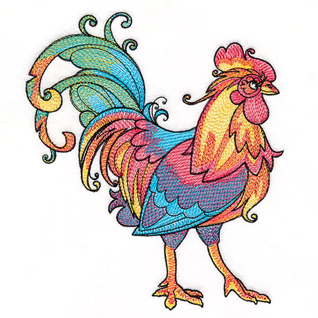 Color Theory Threads Rooster