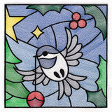 A Birds at Christmas Tree Scene Square 2