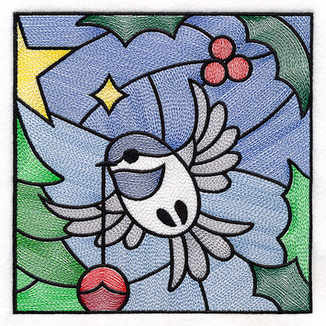 A Birds at Christmas Tree Scene Square 2