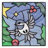 A Birds at Christmas Tree Scene Square 2