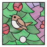 A Birds at Christmas Tree Scene Square 6