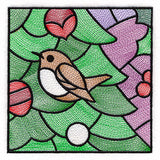 A Birds at Christmas Tree Scene Square 6