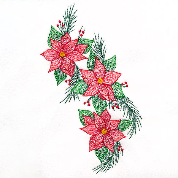 Textured Christmas Poinsettias Feature