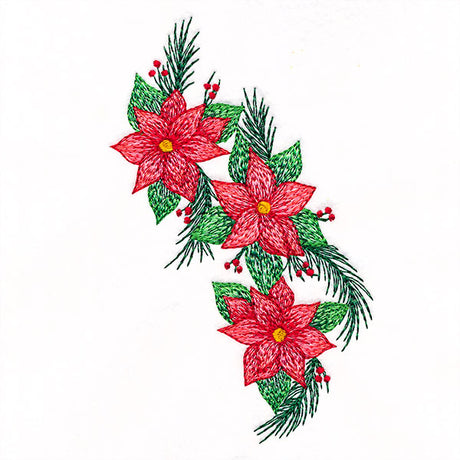 Textured Christmas Poinsettias Feature