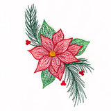 Textured Christmas Poinsettias Accent