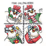 Four Calling Birds Chickens
