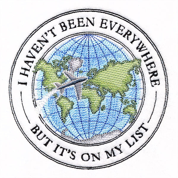 I Haven't Been Everywhere, But It's On My List Stamp