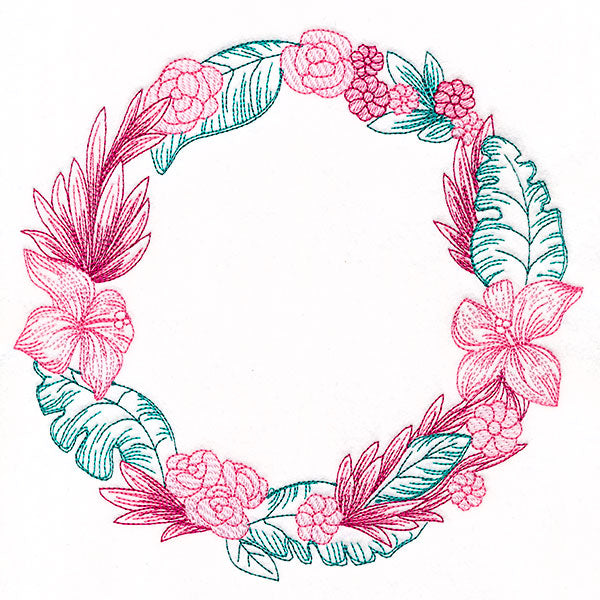 Tropical Hibiscus Wreath