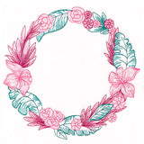 Tropical Hibiscus Wreath