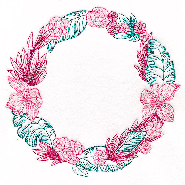 Tropical Hibiscus Wreath