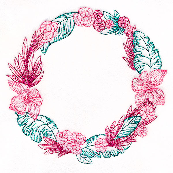 Tropical Hibiscus Wreath
