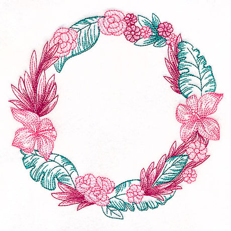 Tropical Hibiscus Wreath