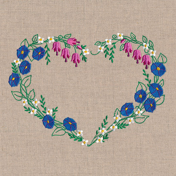 Morning Glories and Bleeding Heart Wreath