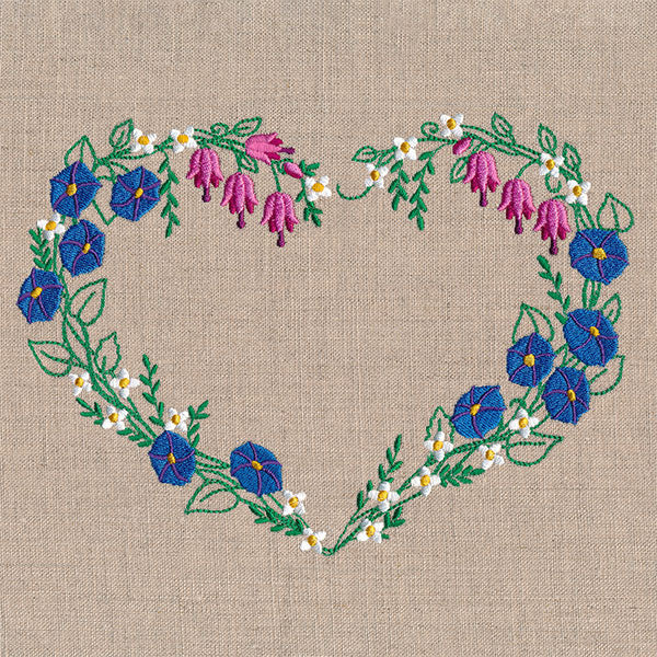 Morning Glories and Bleeding Heart Wreath