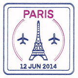Around the World - Paris Stamp