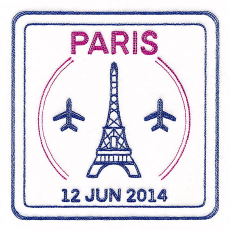 Around the World - Paris Stamp