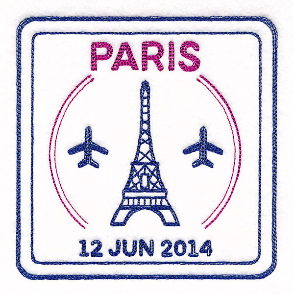 Around the World - Paris Stamp