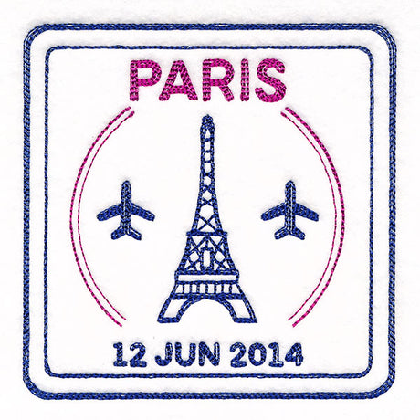 Around the World - Paris Stamp
