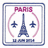 Around the World - Paris Stamp