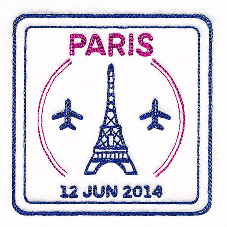 Around the World - Paris Stamp