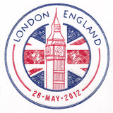 Around the World - London Stamp