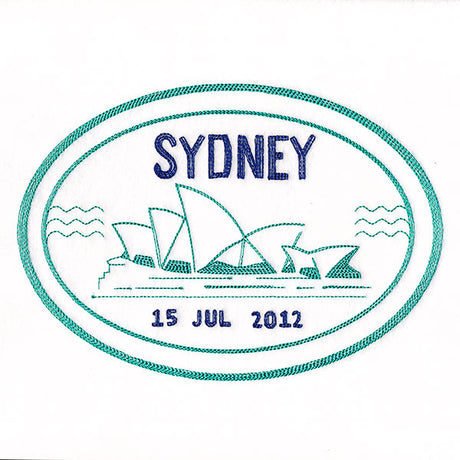 Around the World - Sydney Stamp