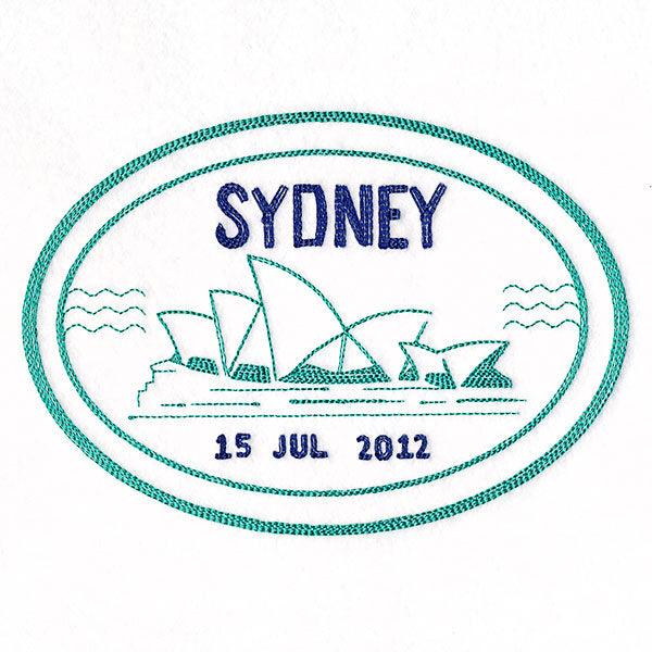 Around the World - Sydney Stamp