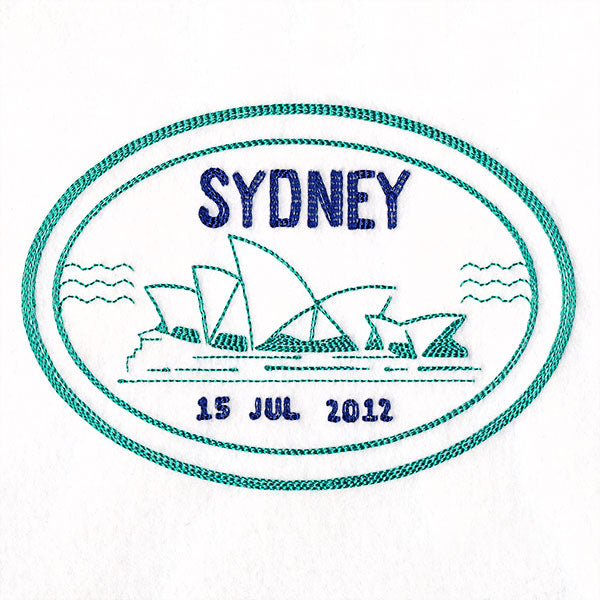 Around the World - Sydney Stamp