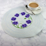 Textured Bachelor Button Wreath