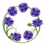 Textured Bachelor Button Wreath