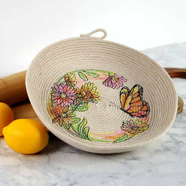 Butterfly & Flowers Wreath