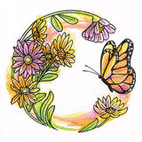 Butterfly & Flowers Wreath