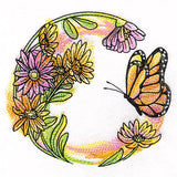 Butterfly & Flowers Wreath