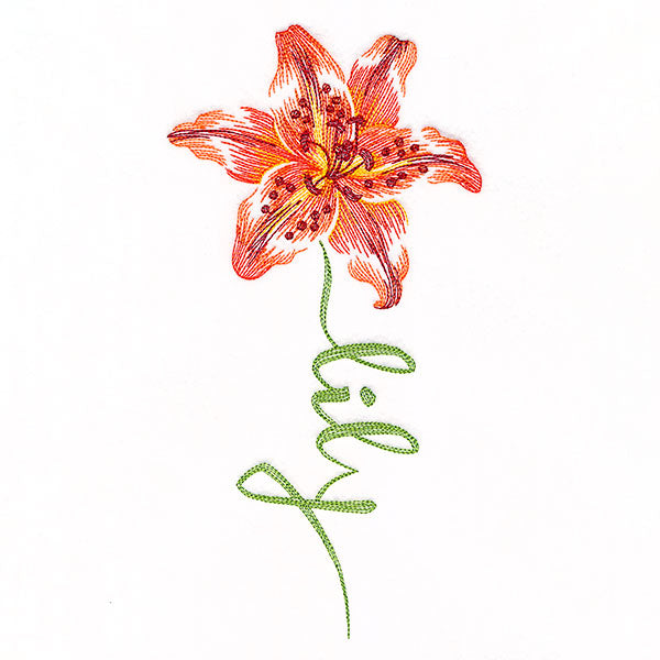 Flourishing Calligraphy - Lily