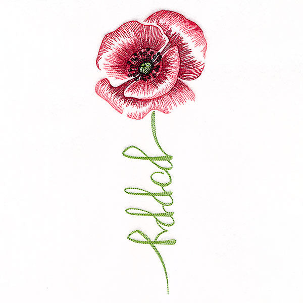 Flourishing Calligraphy - Poppy