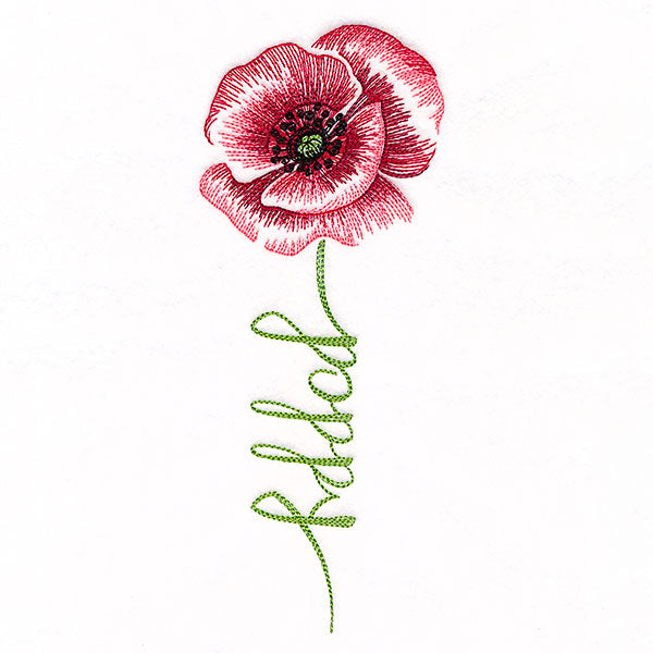 Flourishing Calligraphy - Poppy