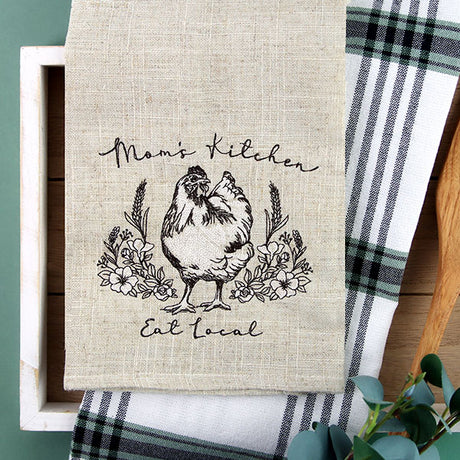 Mom’s Kitchen, Eat Local Chicken Etching