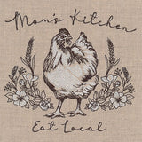 Mom’s Kitchen, Eat Local Chicken Etching
