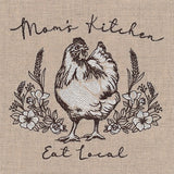 Mom’s Kitchen, Eat Local Chicken Etching