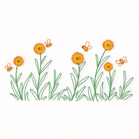 Daisies & Honeybees Border