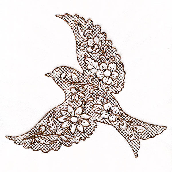 Southwest Flowers Bird (Trapunto)