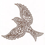 Southwest Flowers Bird (Trapunto)