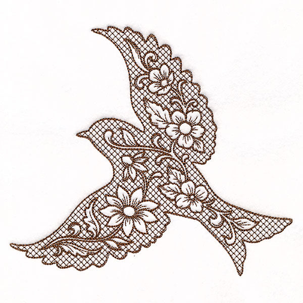 Southwest Flowers Bird (Trapunto)